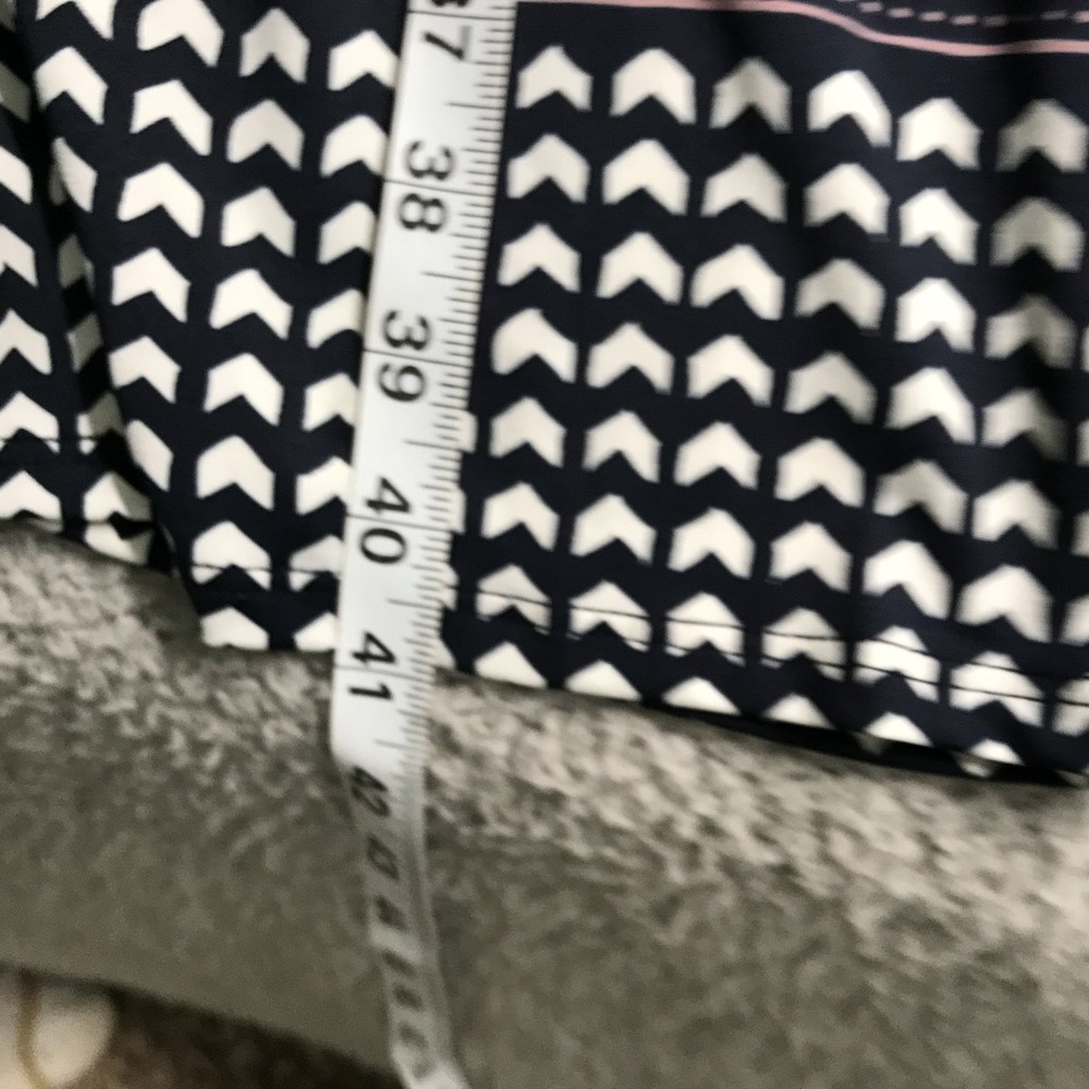 LULAROE Dress Size 3XL Michelle‎ Wrap Style Blue Geometric 3/4 Sleeve NEW - Picture 16 of 16